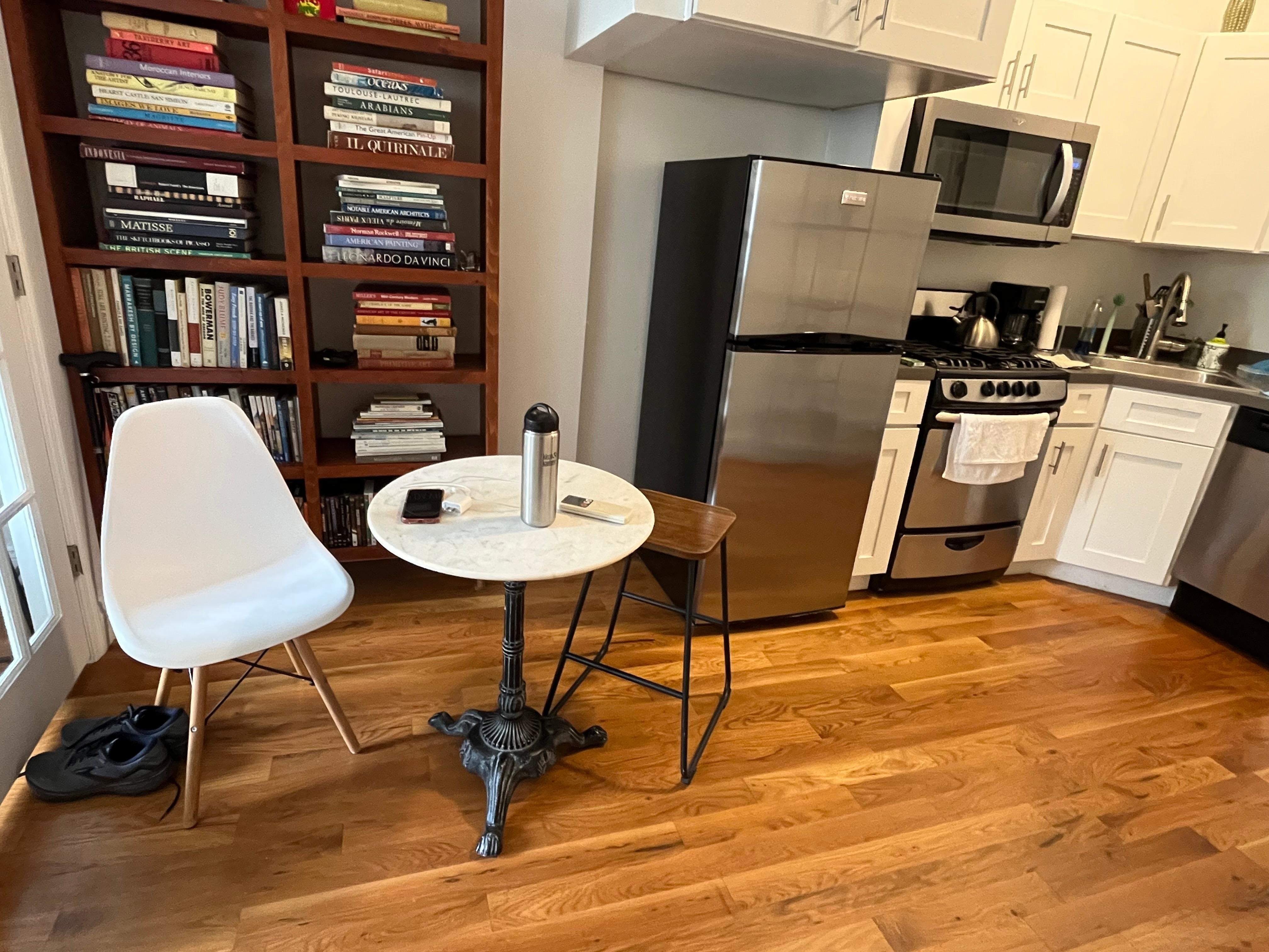 Only one chair & tiny table in kitchen