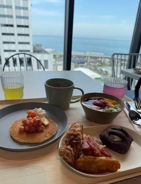 Breakfast selection was great and another wonderful view.