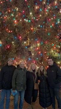 In front of the Congress Hall Christmas tree!