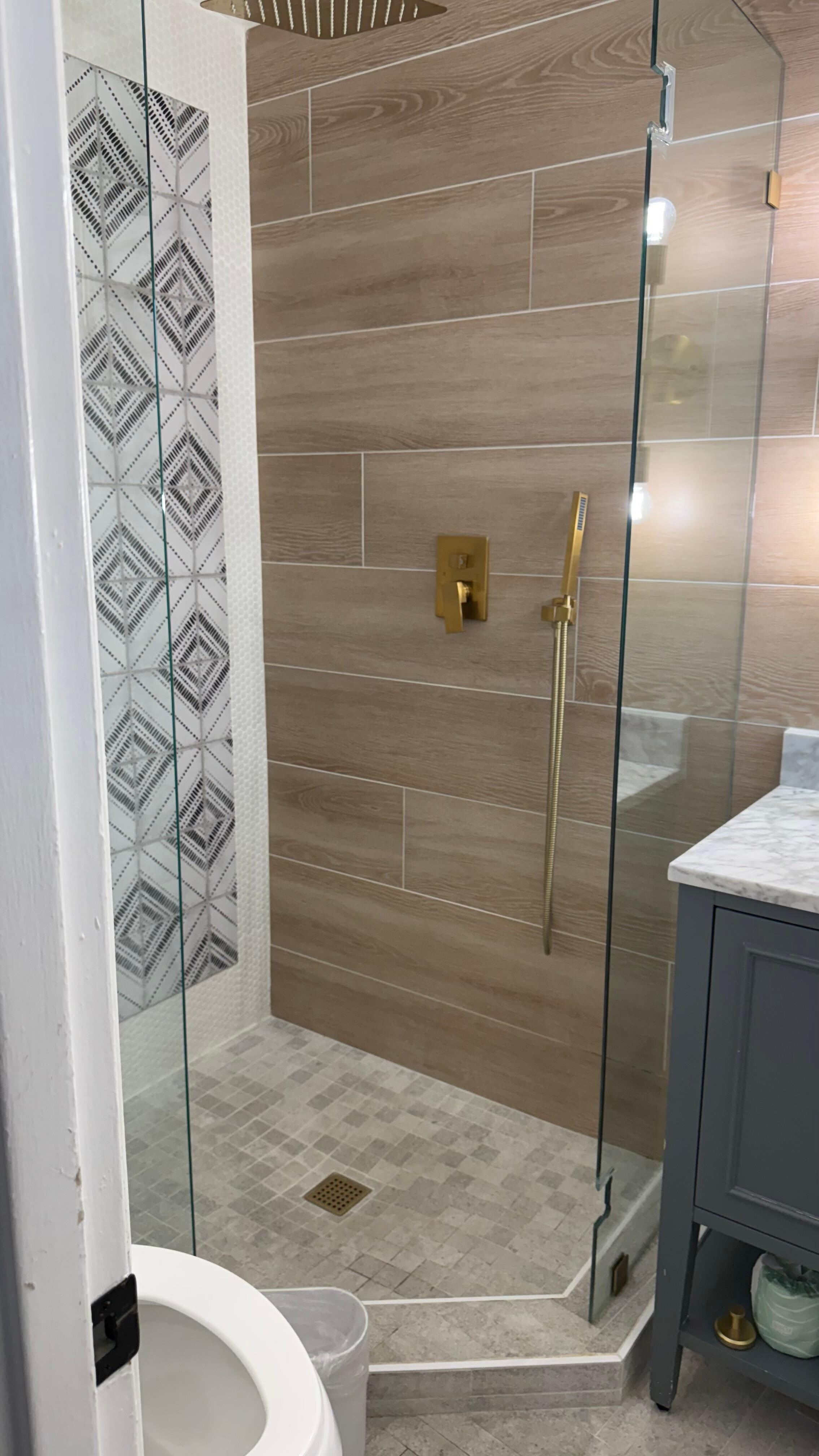 Missing shower door 