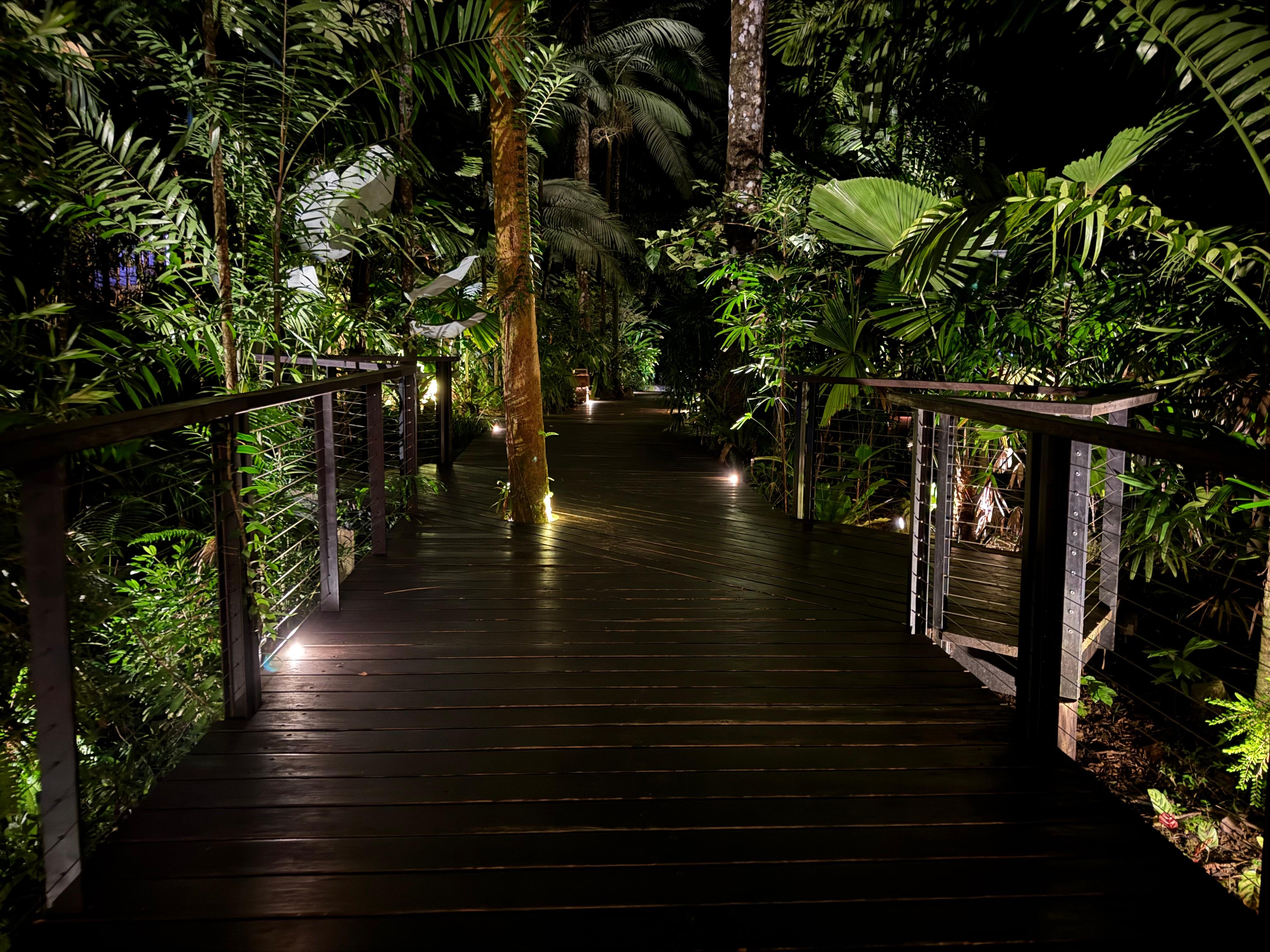 Evening walk back to the guest house.