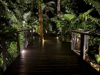 Evening walk back to the guest house.