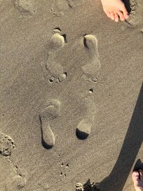 Walking on the beach