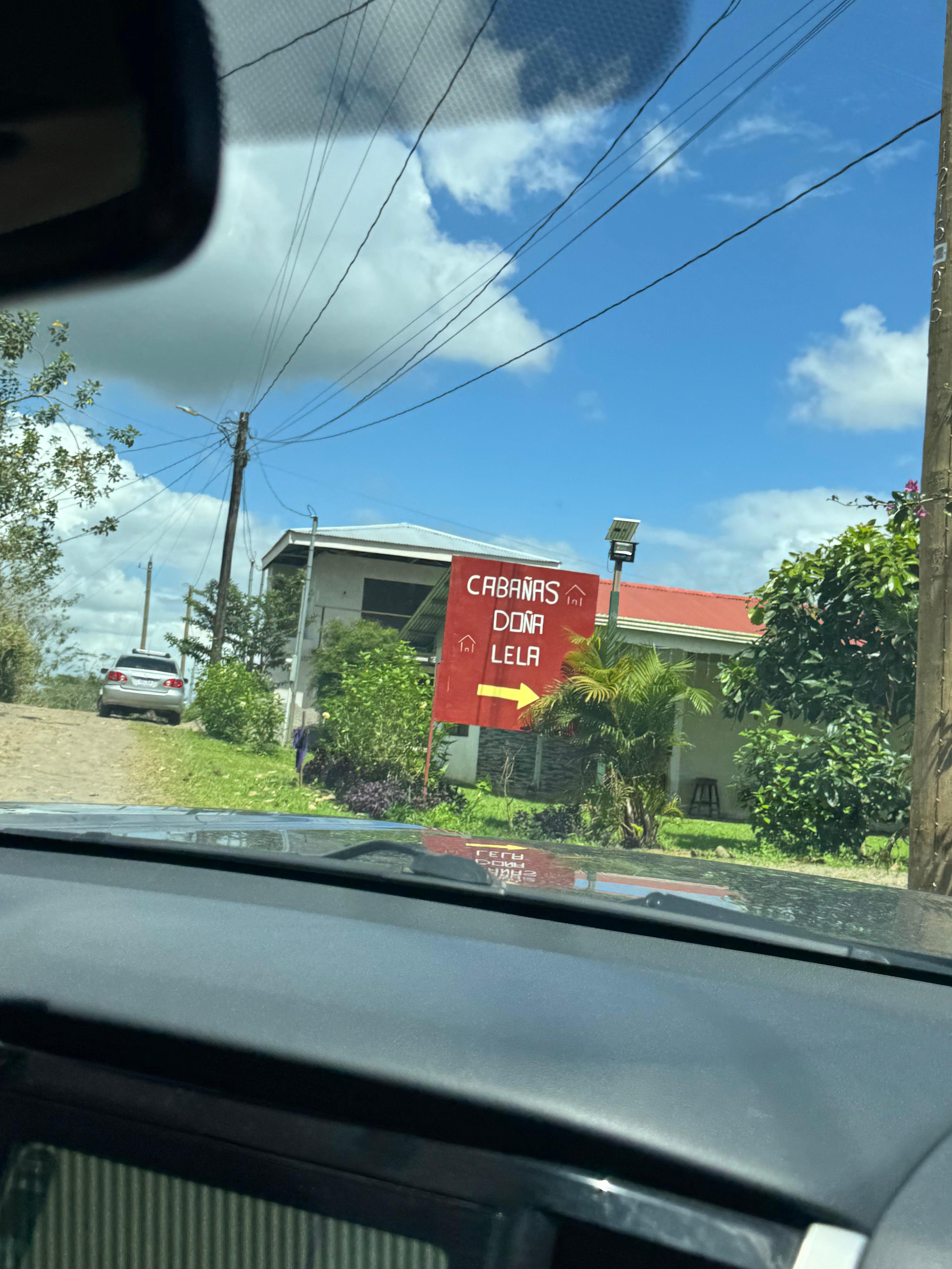 The entrance to the property is just before this sign, on the right. This was a helpful landmark for us so wanted to share.