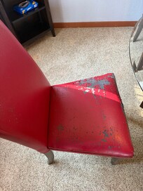 Terrible chairs that peeled off and stuck to your backside. Had to cover with towel to sit on it