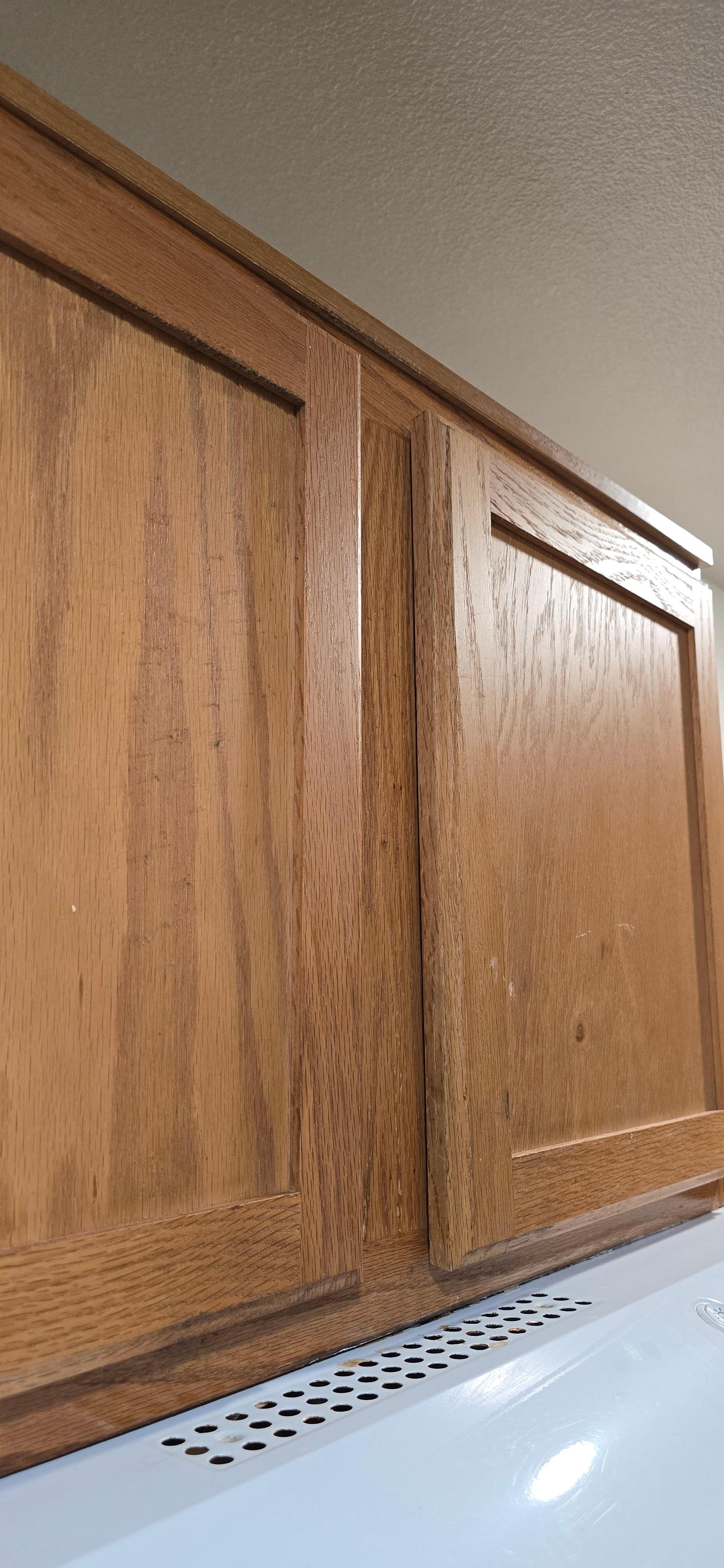 Dirty cabinets and hood