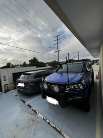 Very tight but secure parking of the main road