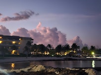 Sunset over the resort