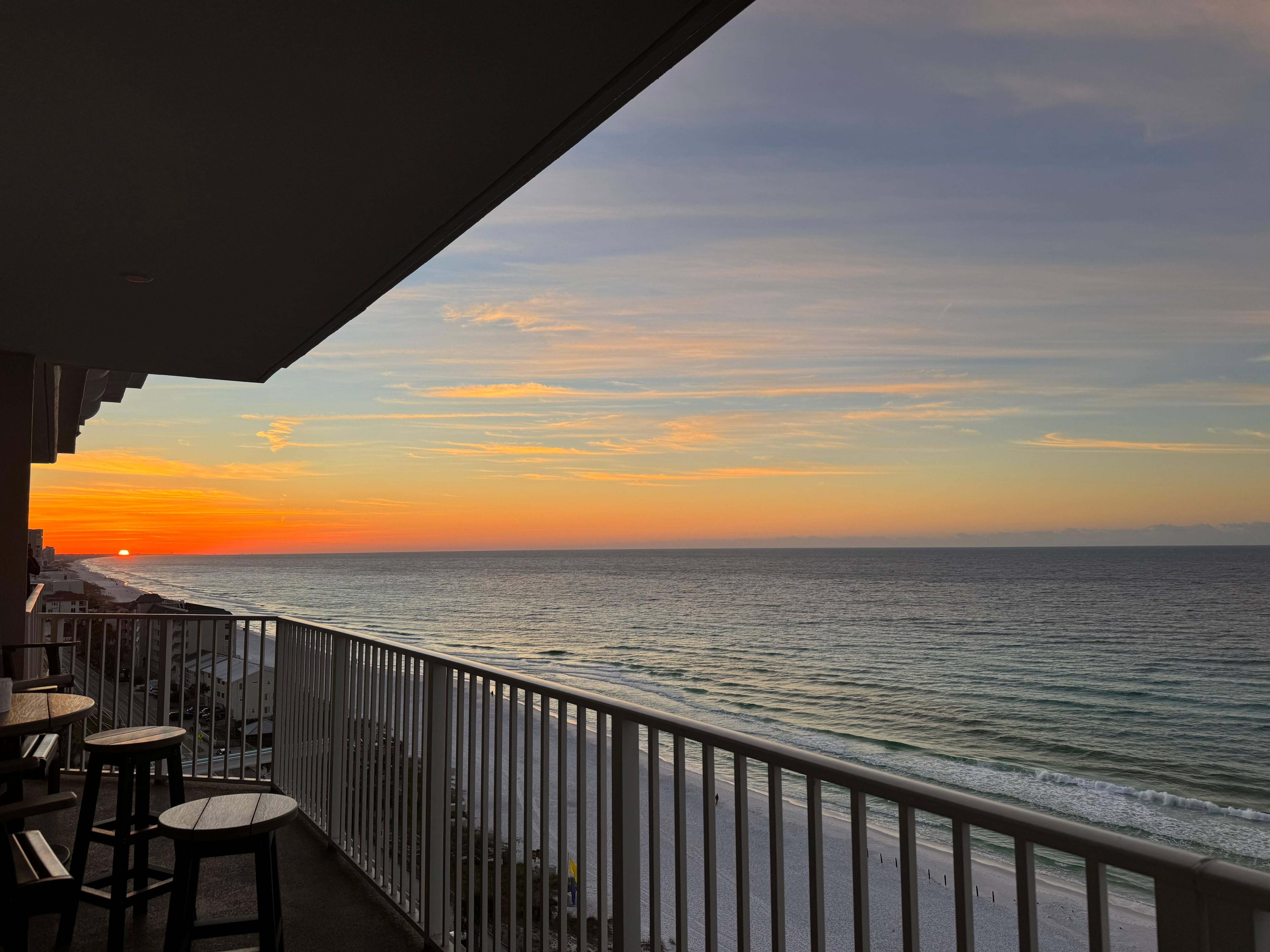 Beautiful sunrise from the balcony!