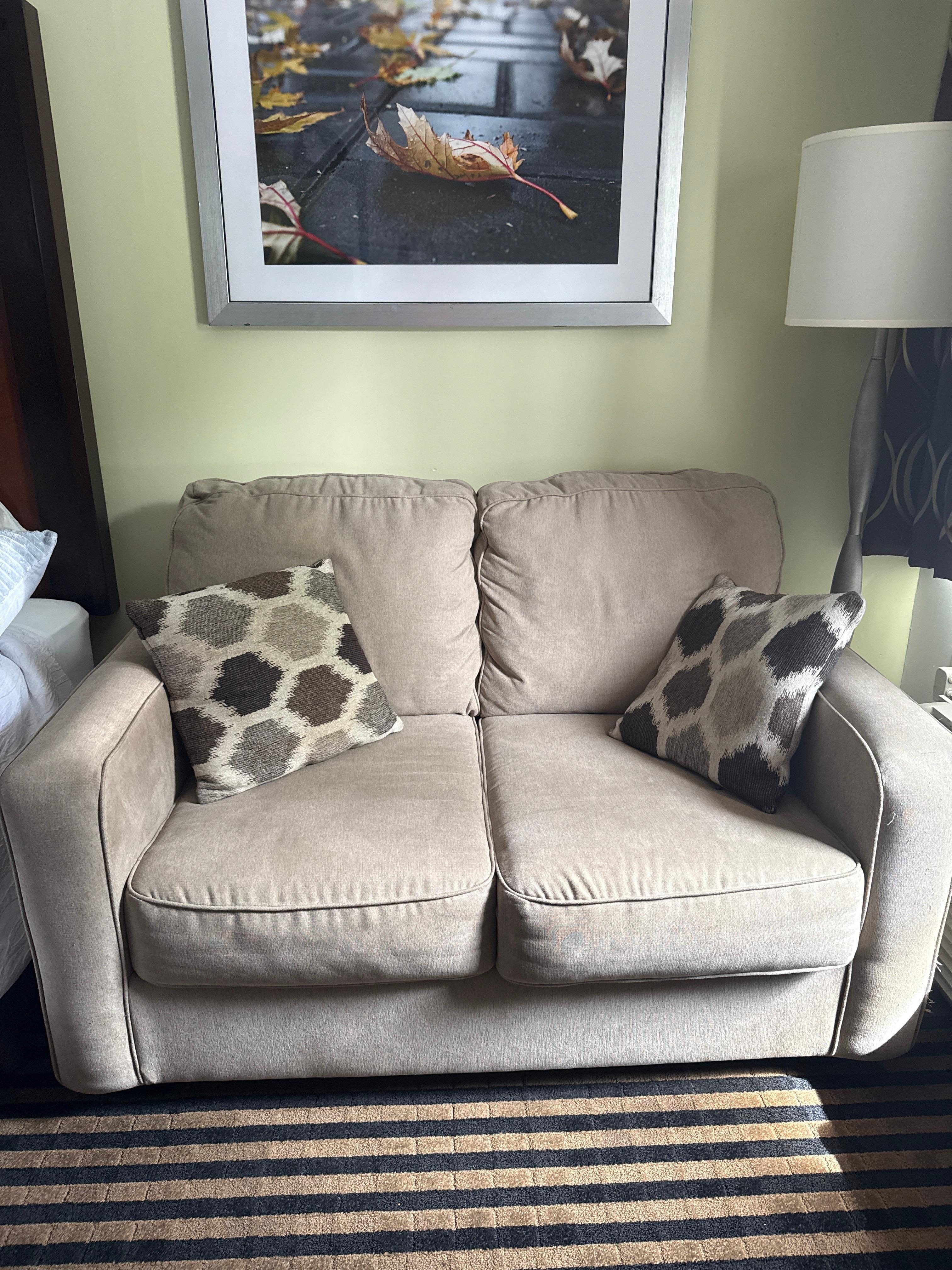 Nice couch to sit on and relax 