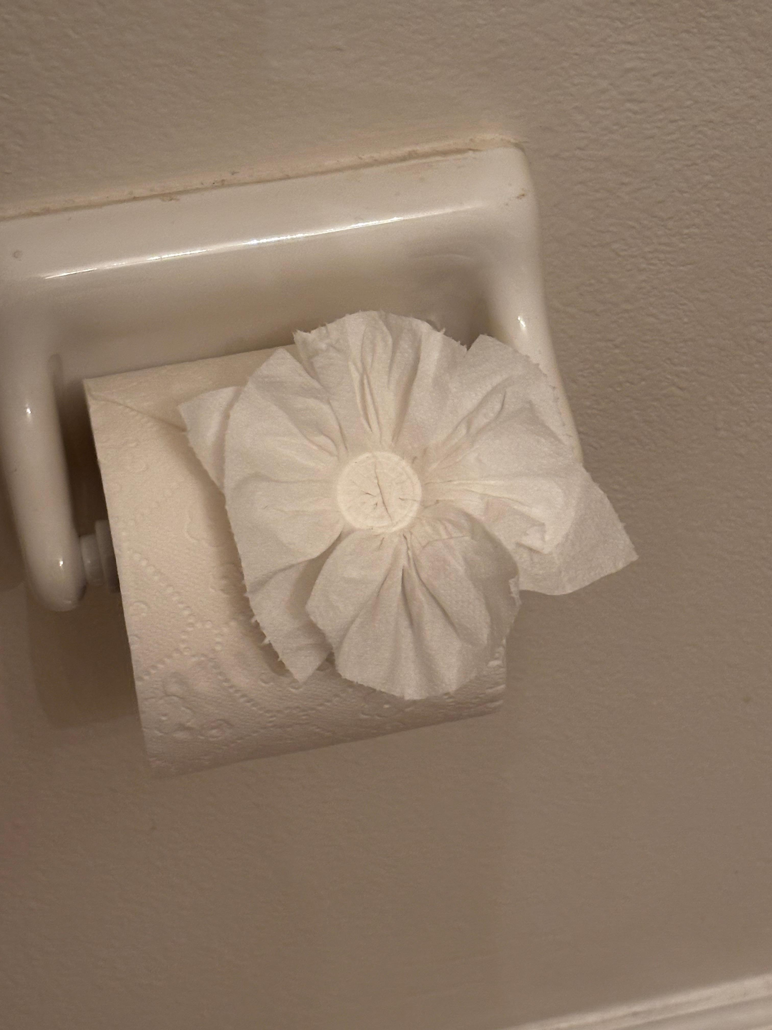 Decorative bathroom (even the toilet rolls) 