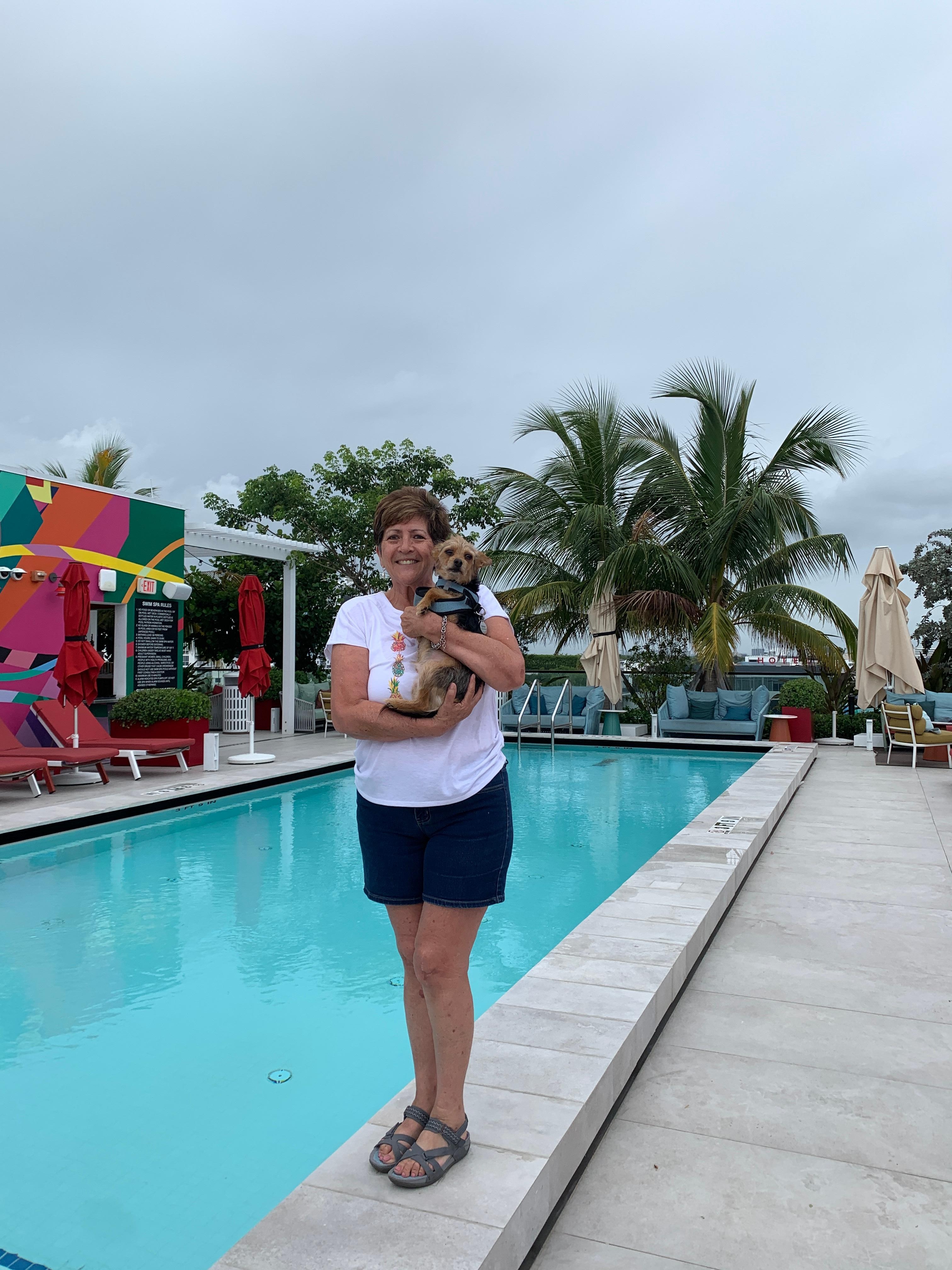 At the pool