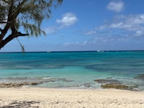 The water is just steps from the deck.