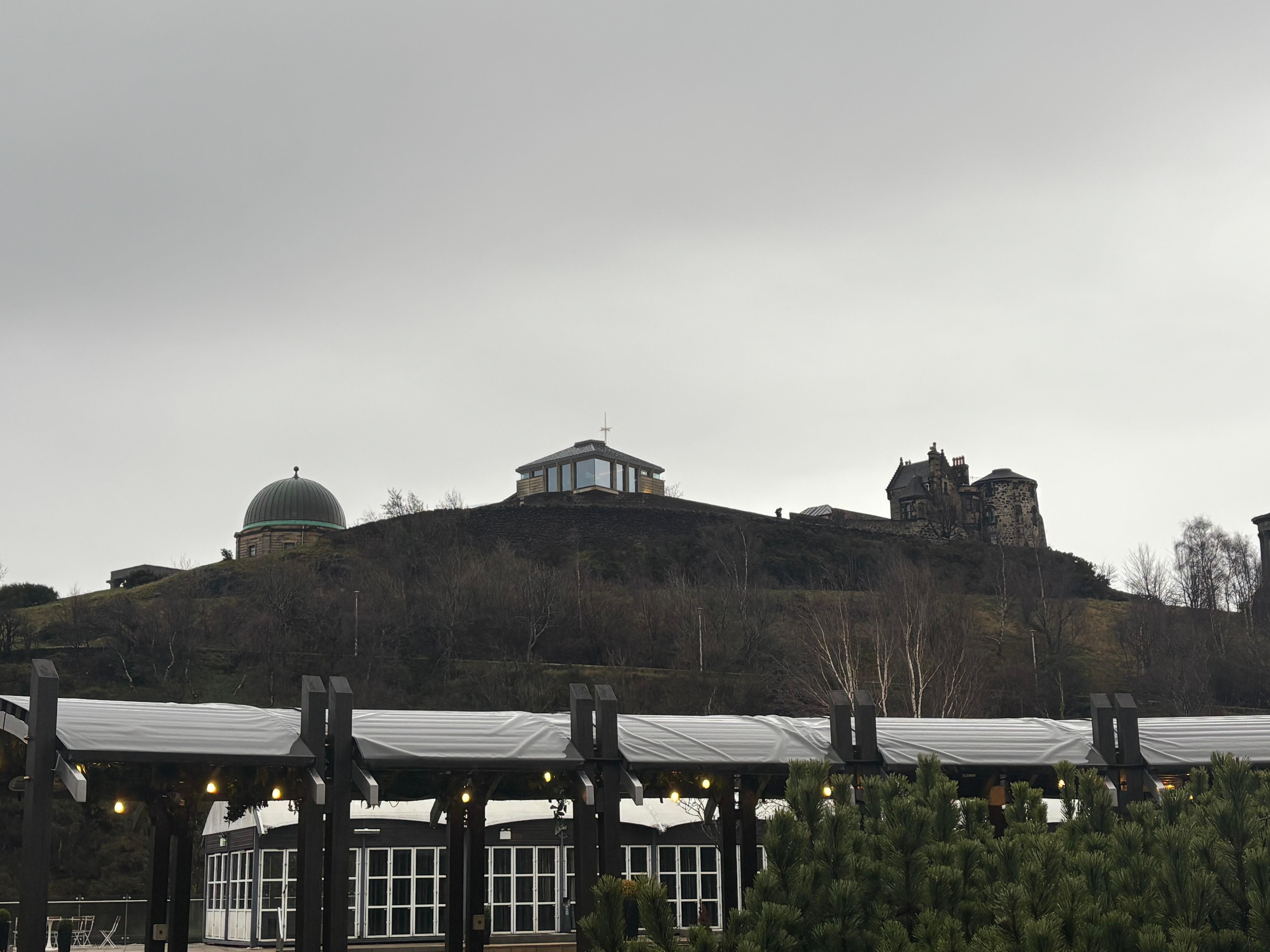 View from our room up Calton hill