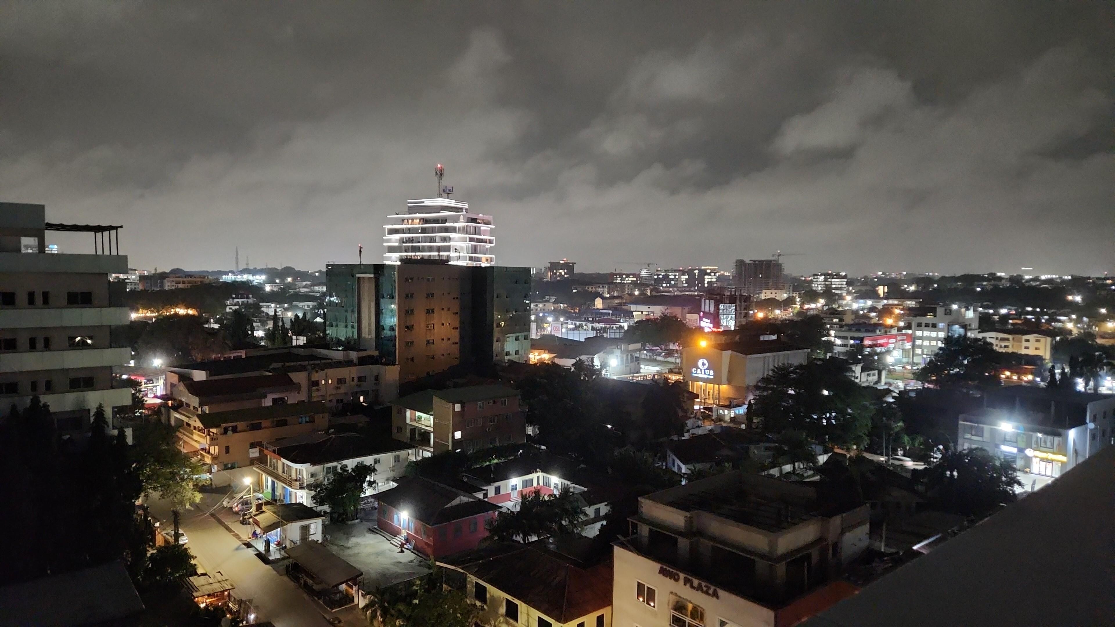 View from restaurant balcony on 7th floor