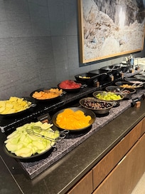 Frukosten är mycket bra.