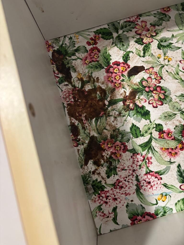 mess in the nightstand 