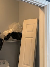 Broken door from laundry