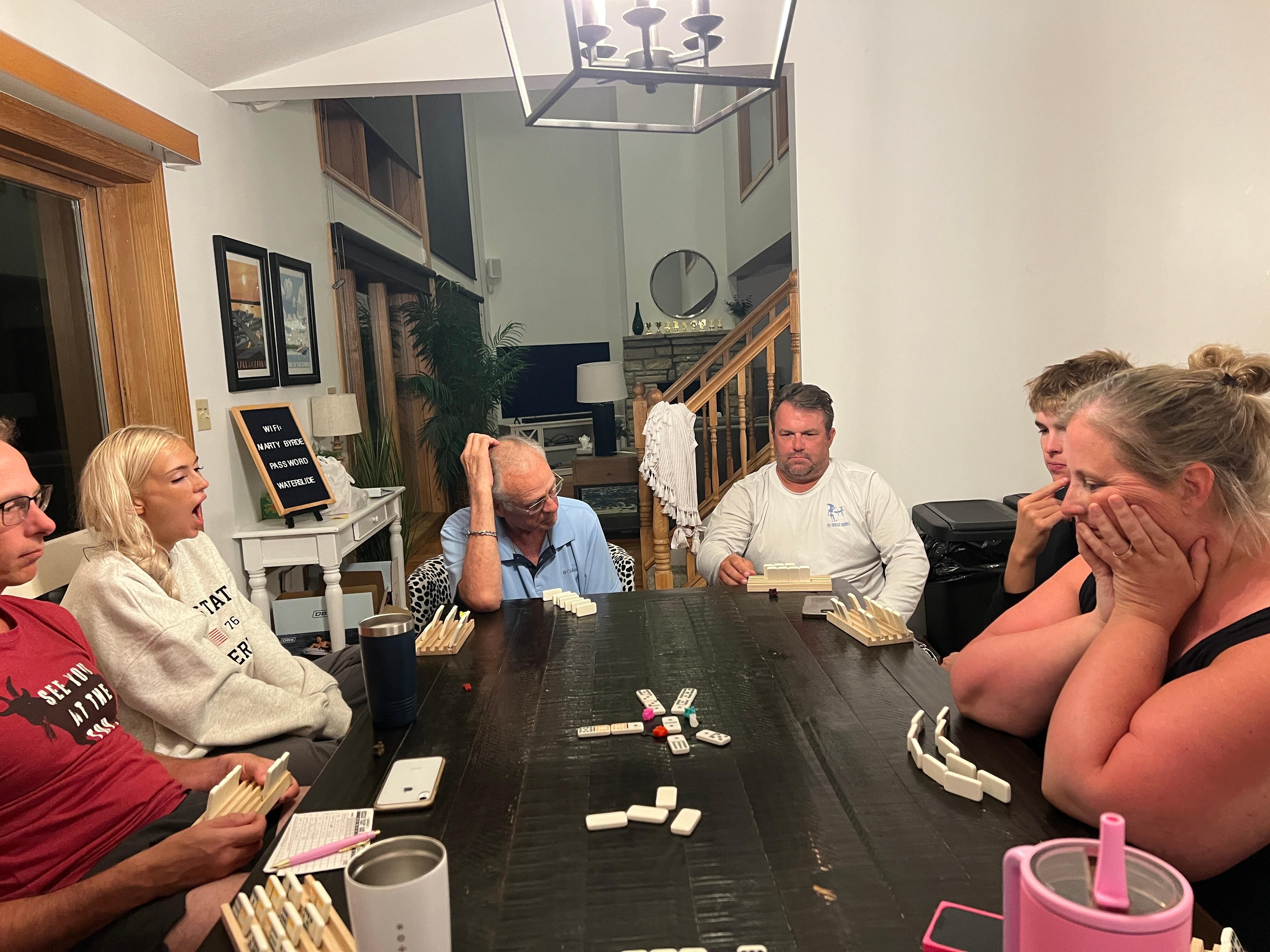 We had game night every night.