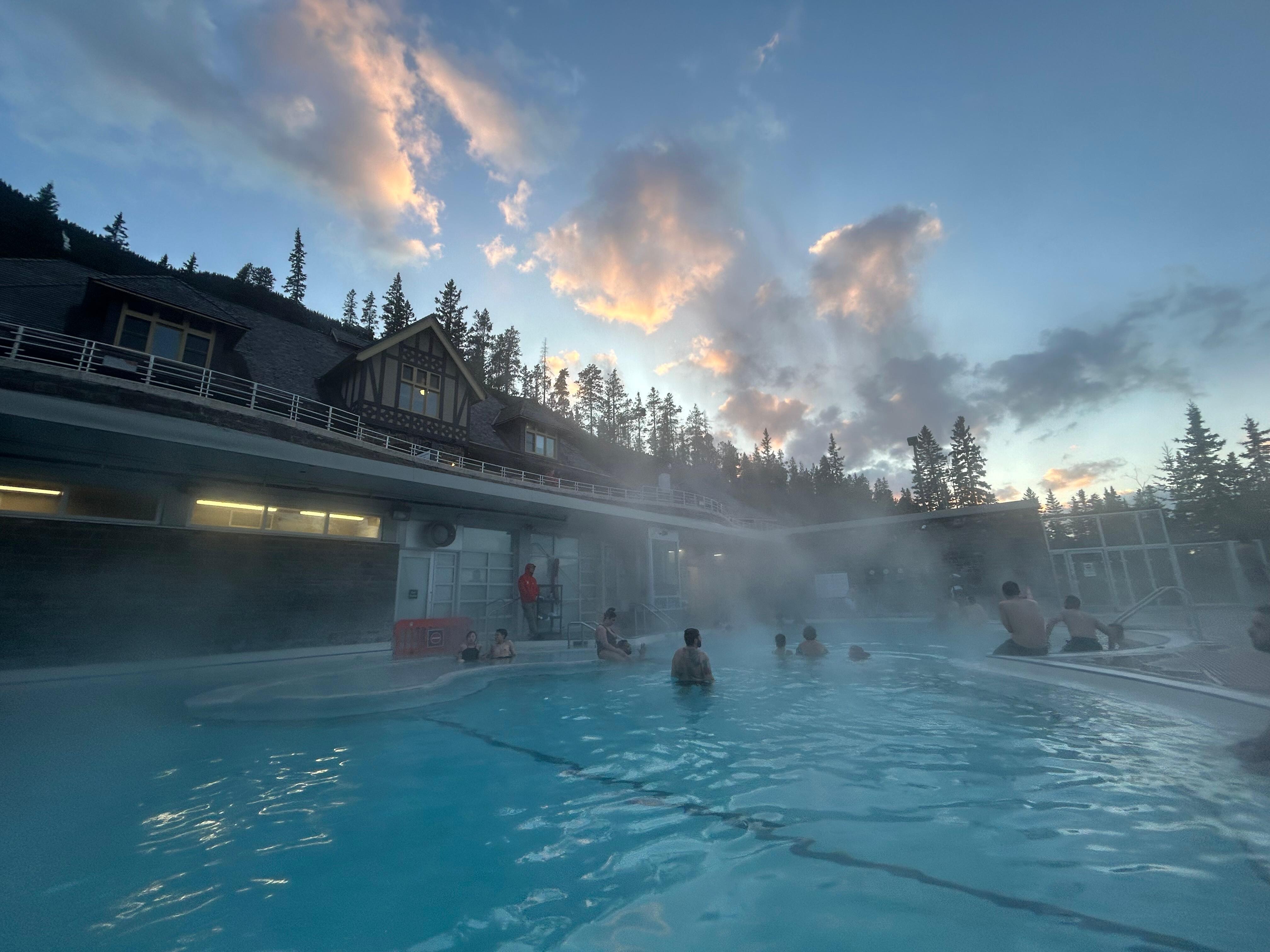 Hot springs across the road 