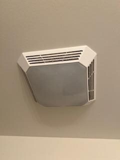 Dust on the bathroom fan.