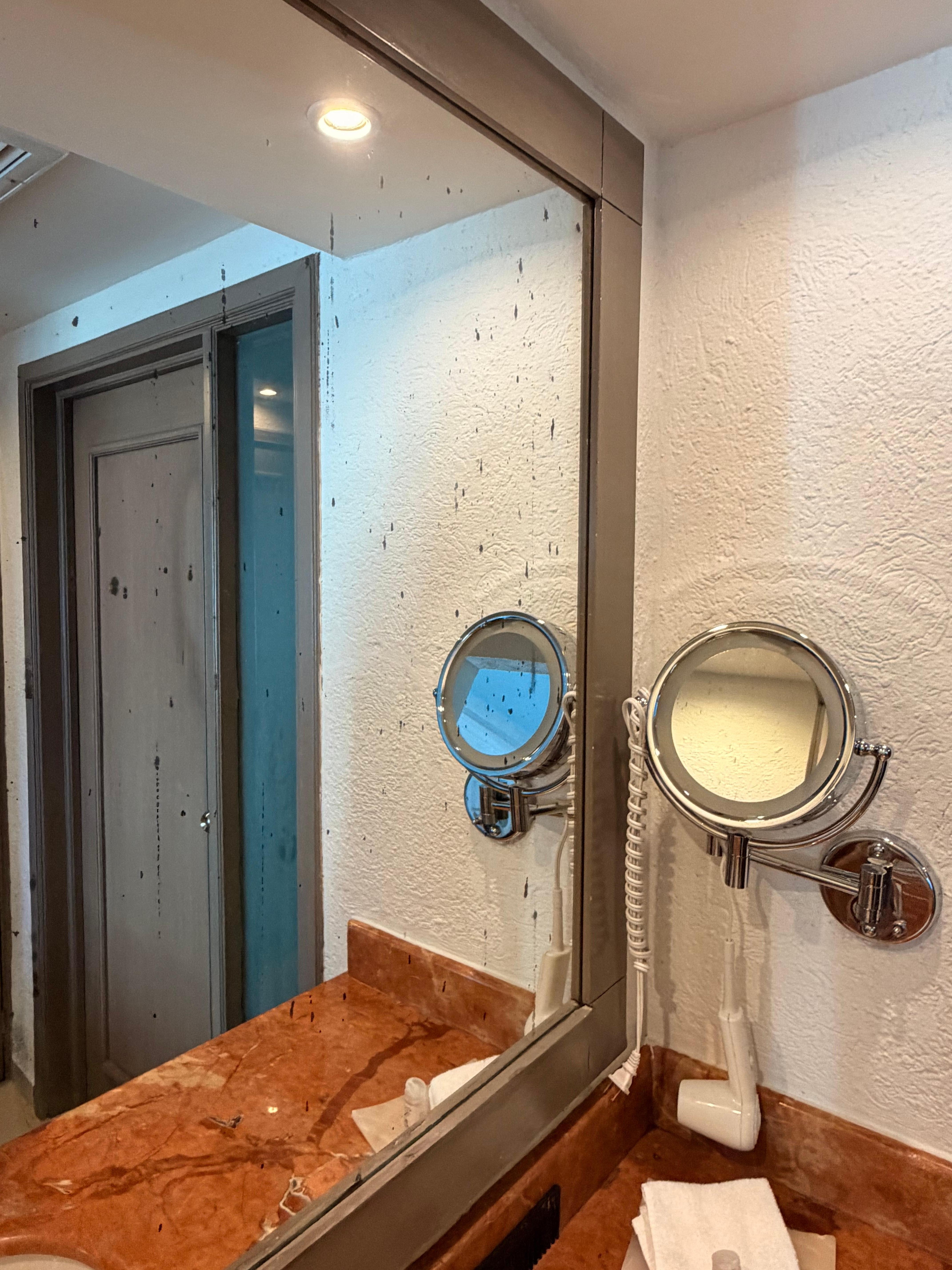 Black marks on mirror 