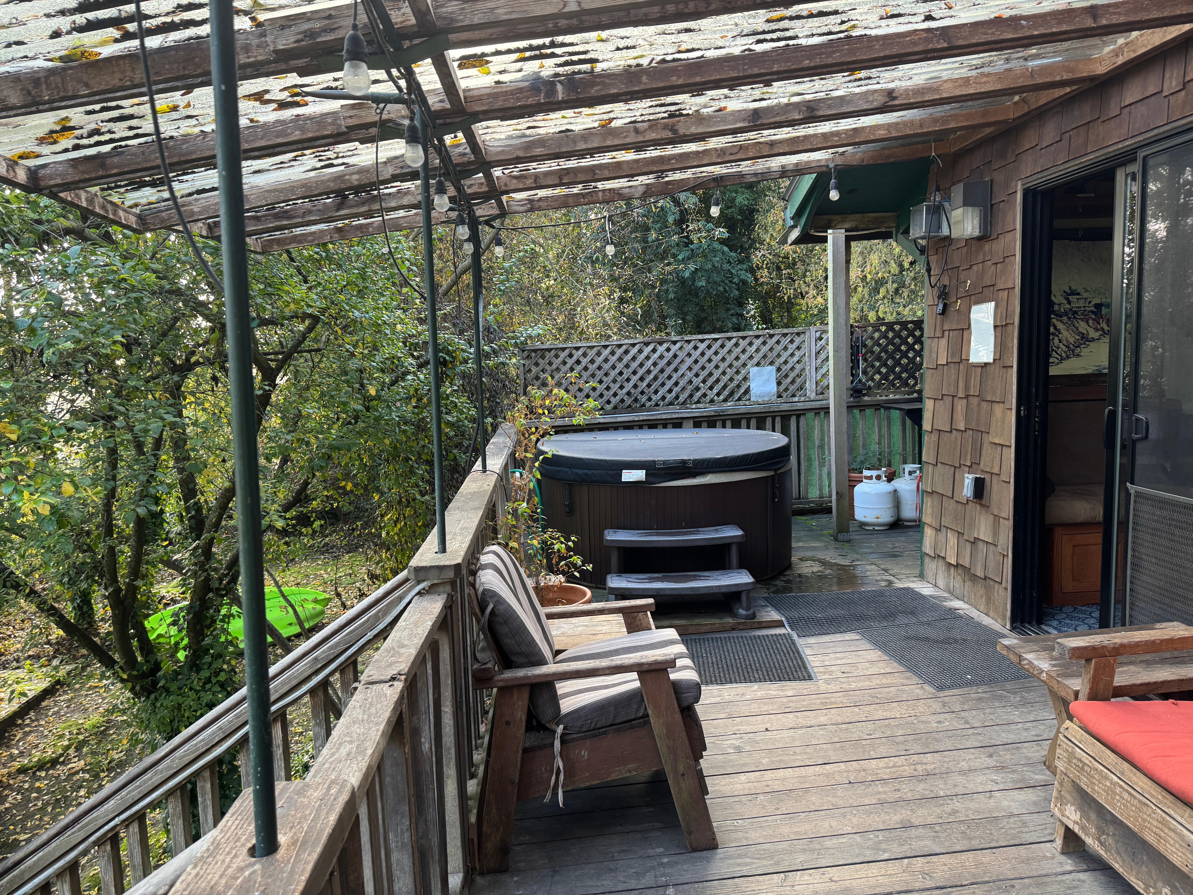 Deck and hot tub