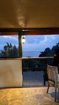 View of lake atitlan from dining area.