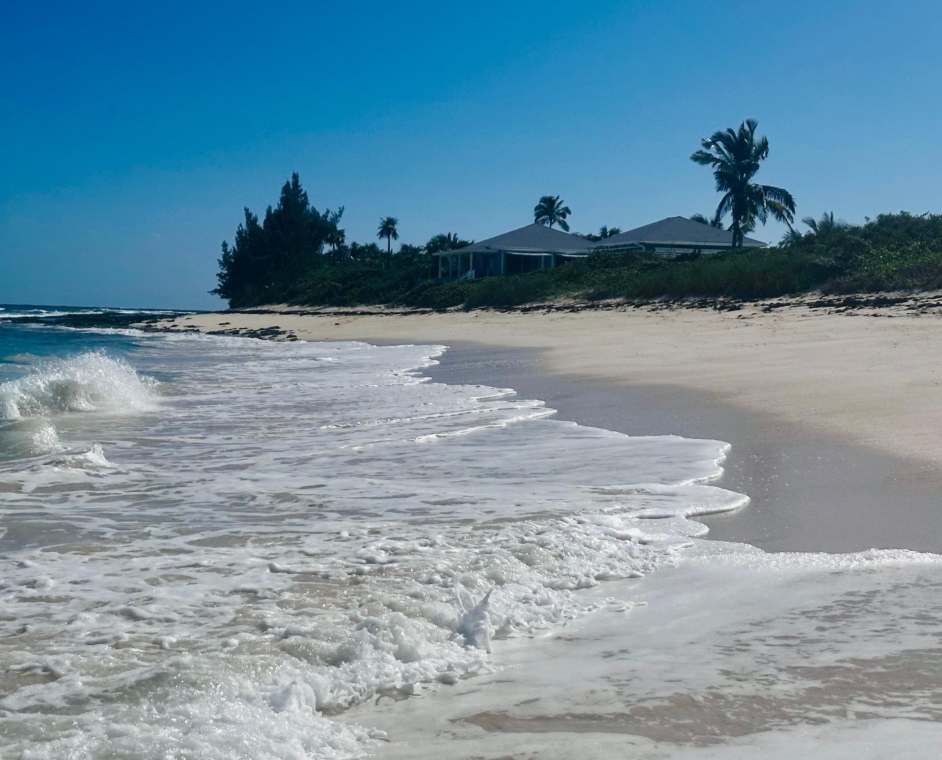 View on the beach looking back at the house 