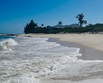 View on the beach looking back at the house