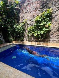 En la alberca