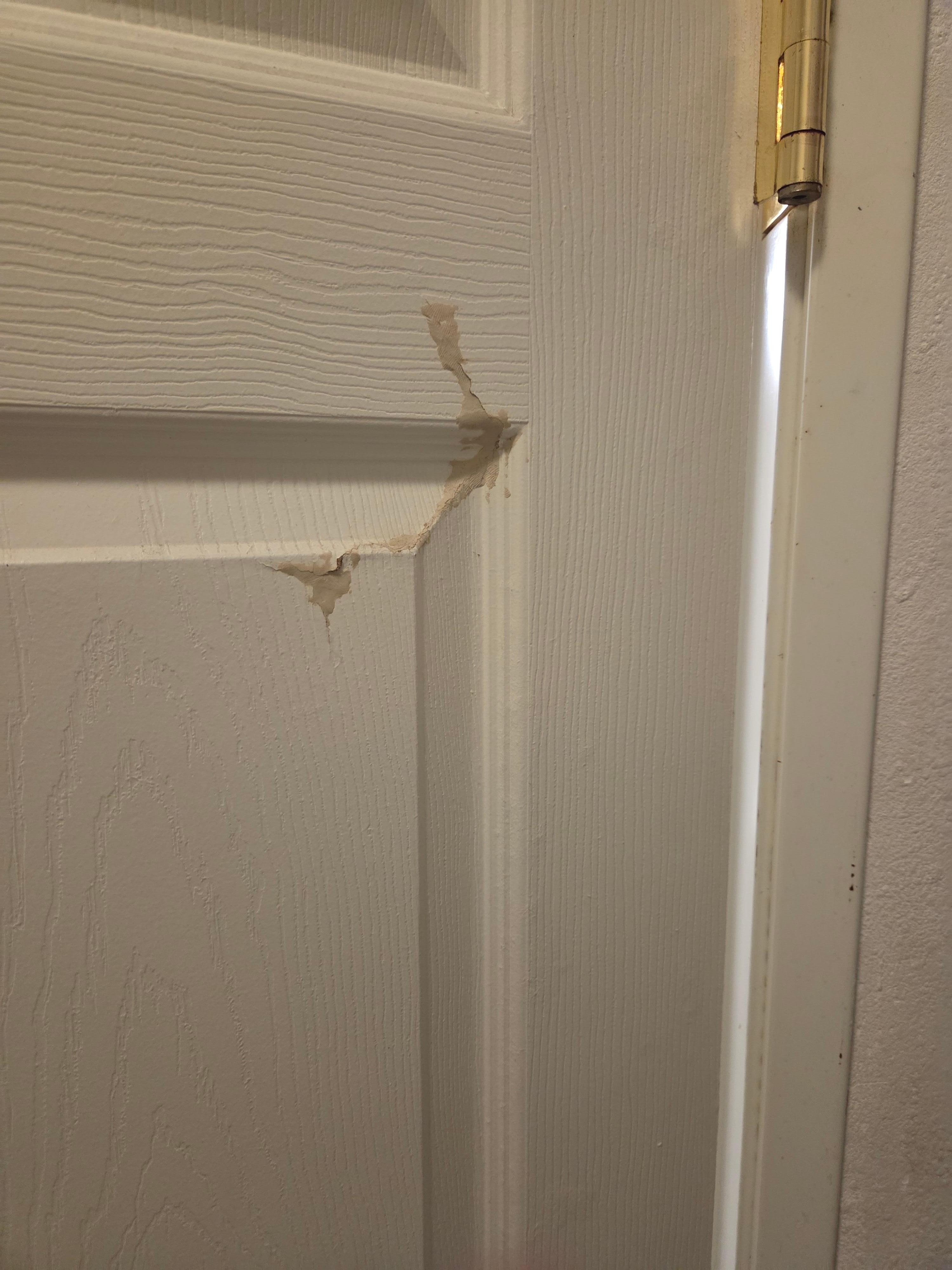 Patches throughout the room