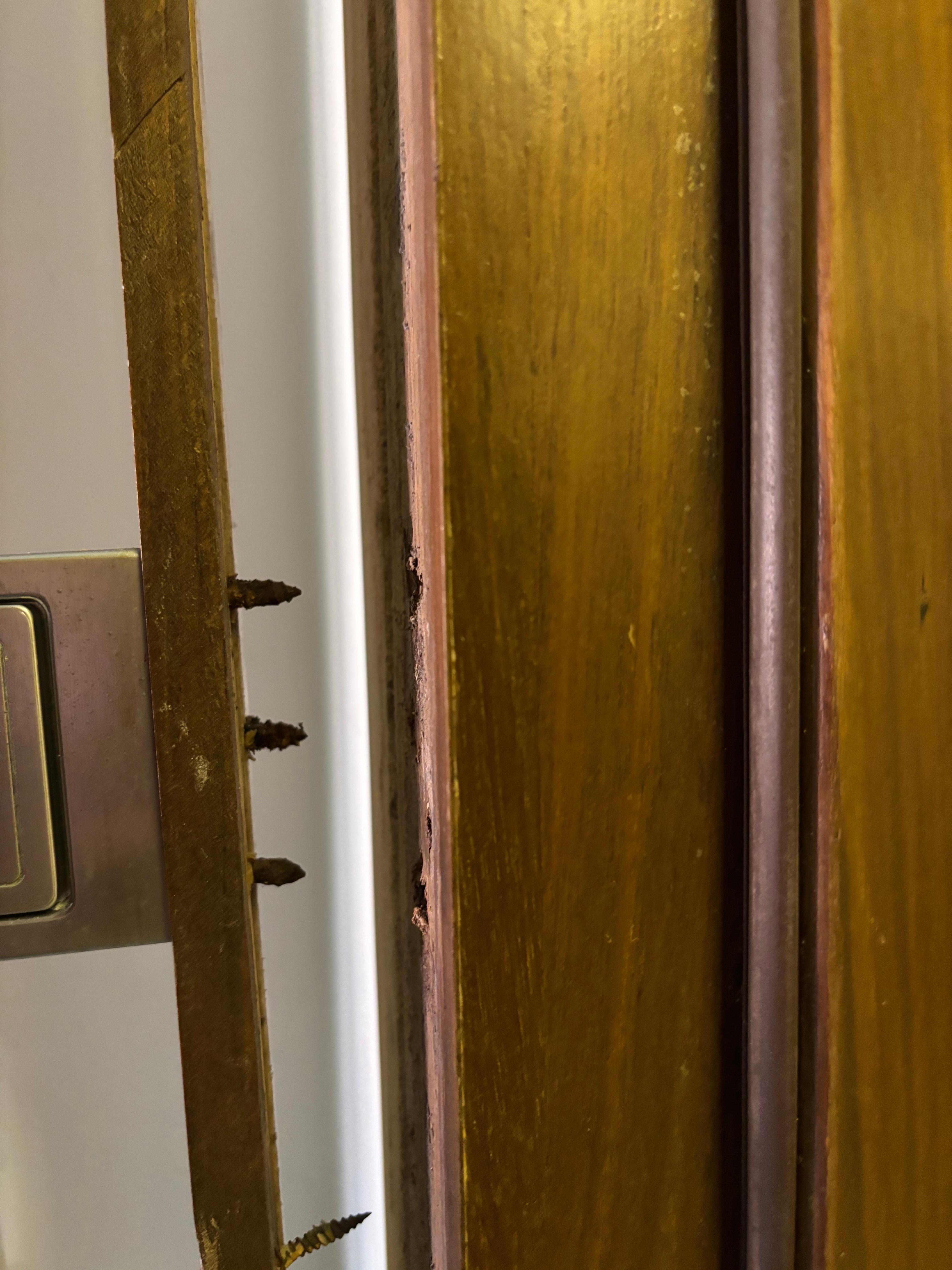 Nails from door molding 