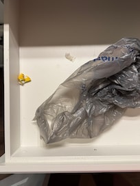Trash in master bathroom drawer