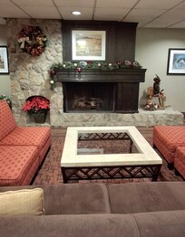 Part of the lobby/lounge area