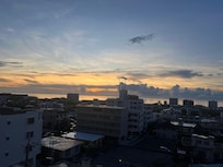 ベランダからの夕日