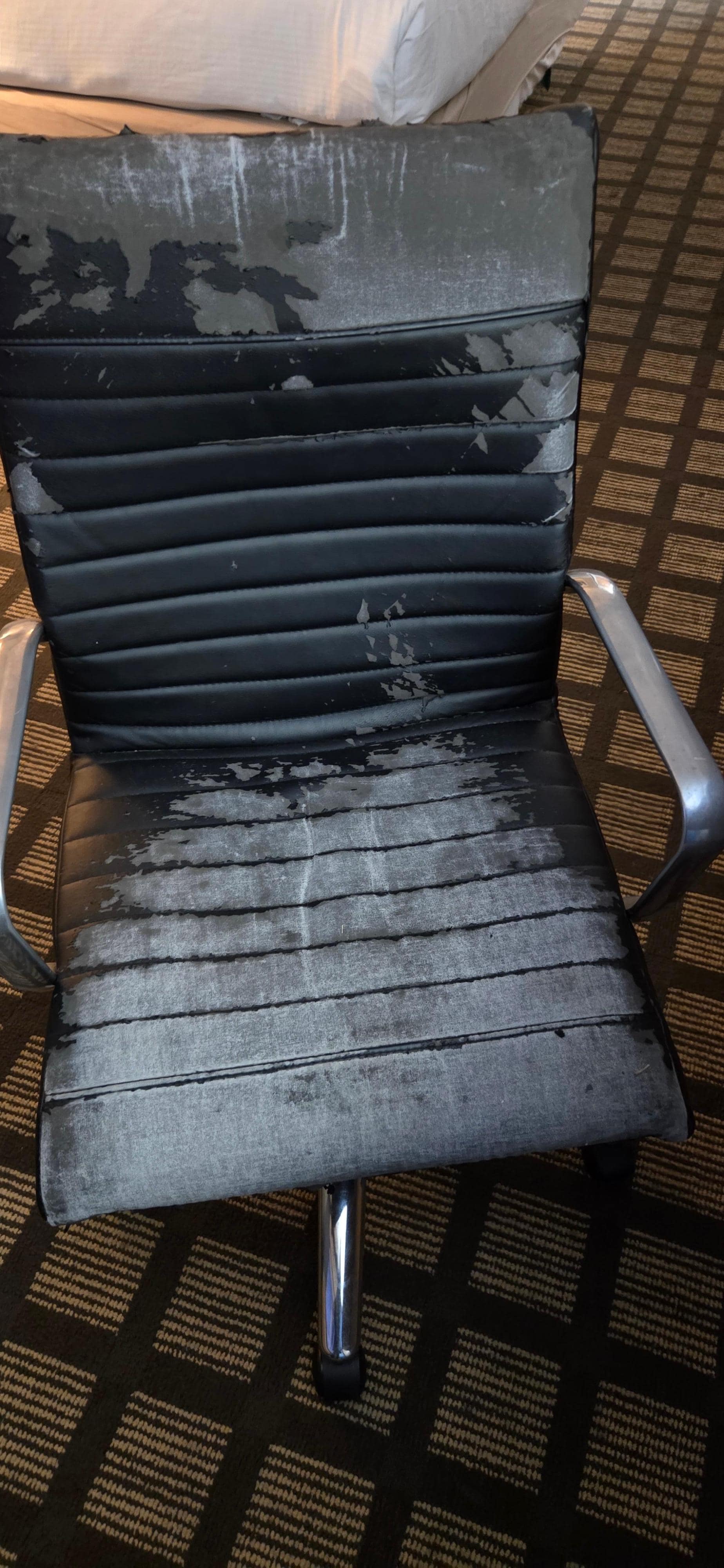 The desk chair. I was hoping to get some work done while I was there. 