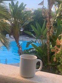 Nice cuppa on the balcony