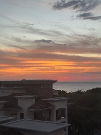 Sunset view from the top deck of the building.