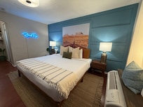 Very nicely decorated, clean, nice lighting. Windows and door are a bit drafty.