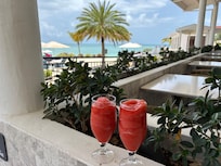 Drinks from the lobby bar