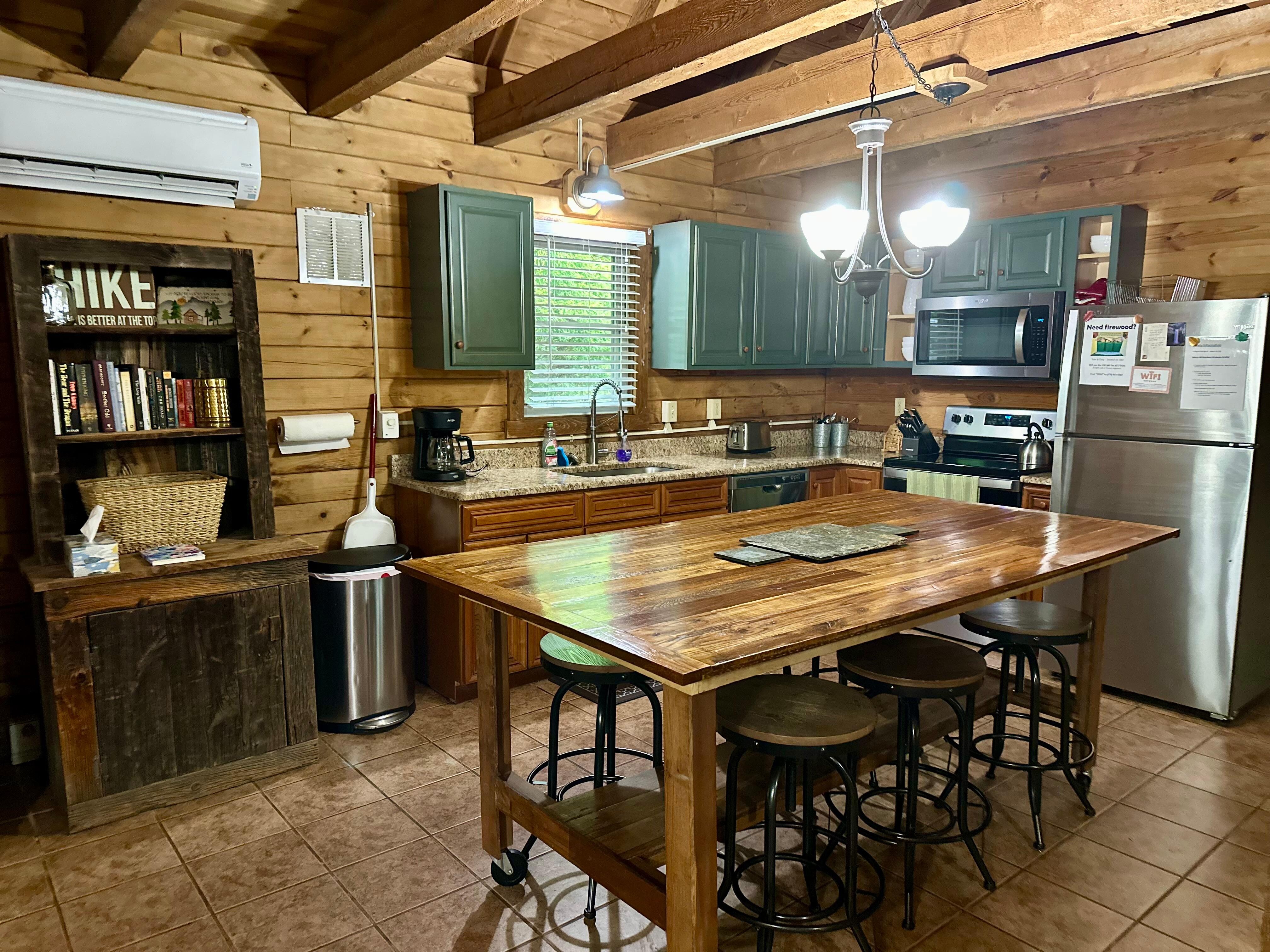 Kitchen with dining table and chairs