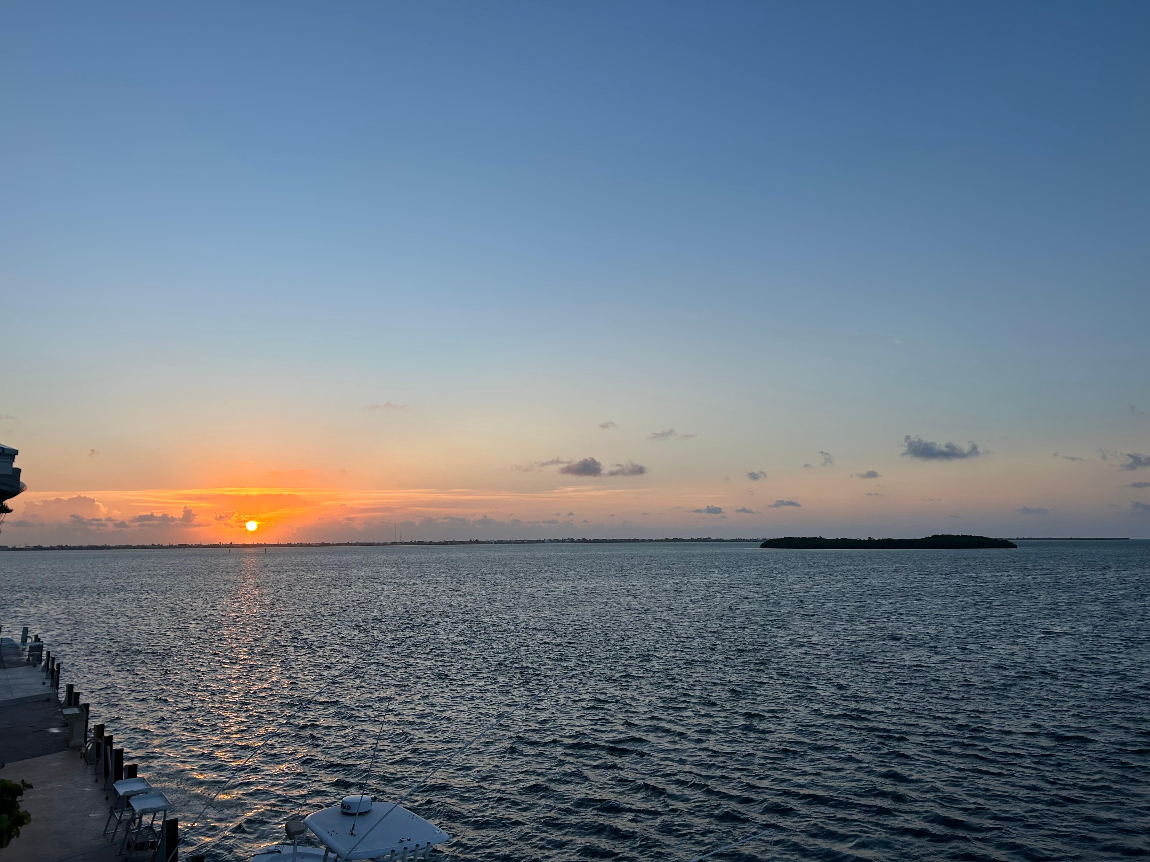 Sunrise from the balcony. 