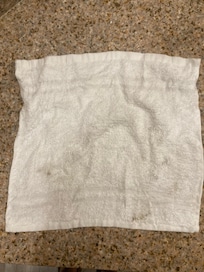 Clean cloth after wiping room surfaces