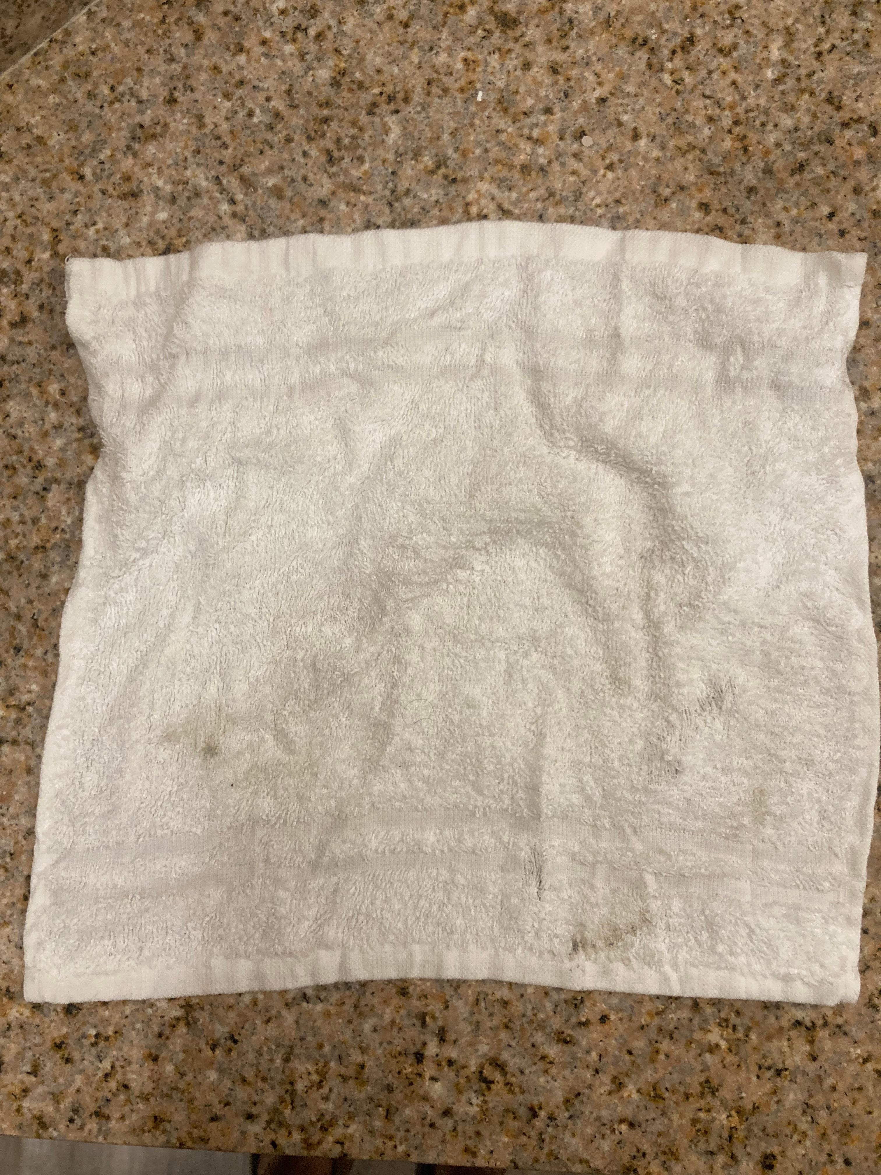 Clean cloth after wiping room surfaces
