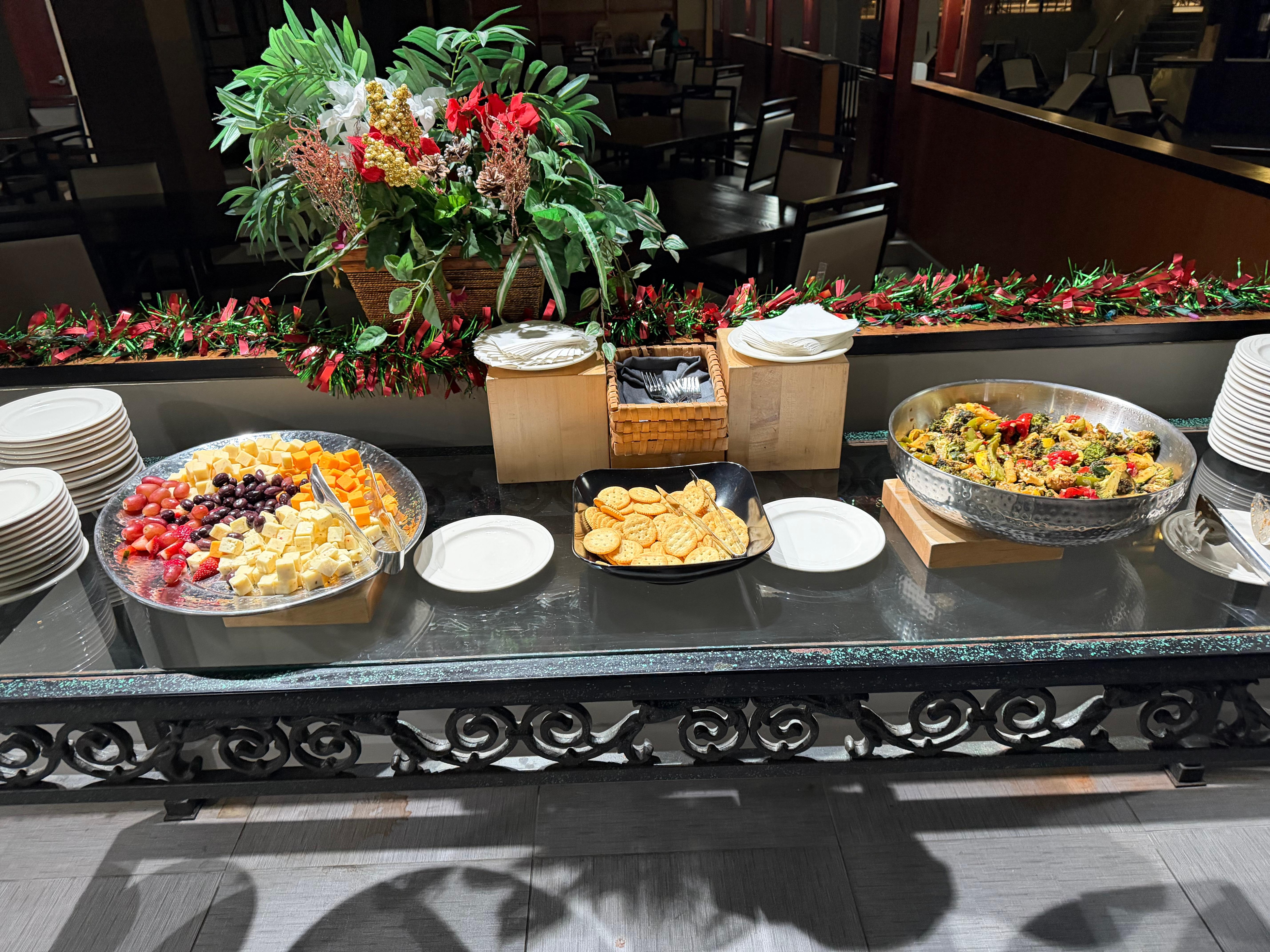 Free happy hour snacks. 