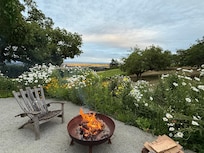 Firewood set up and replenished. It was a perfect way to end the evenings!