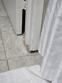 Door in the bathroom