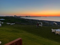 Sunset over the river.