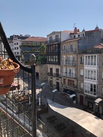 View from the balcony towards city